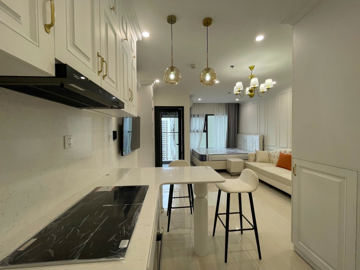Căn Sudio full nội thất cao cấp phong cách tân cổ điển S601-21 - (Hình 4)